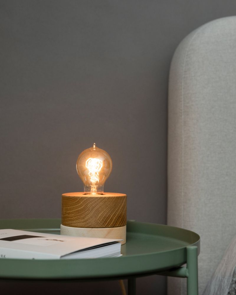 0239 Tischleuchte Eiche Zirbe ALMUT von Wildheim