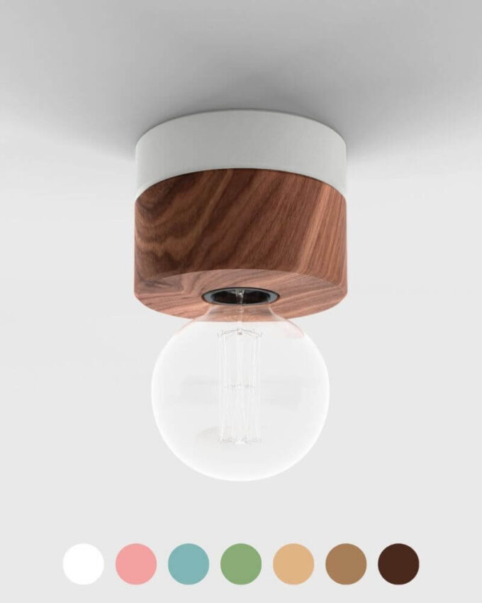 Deckenleuchte Walnuss Holzlampe ALMUT