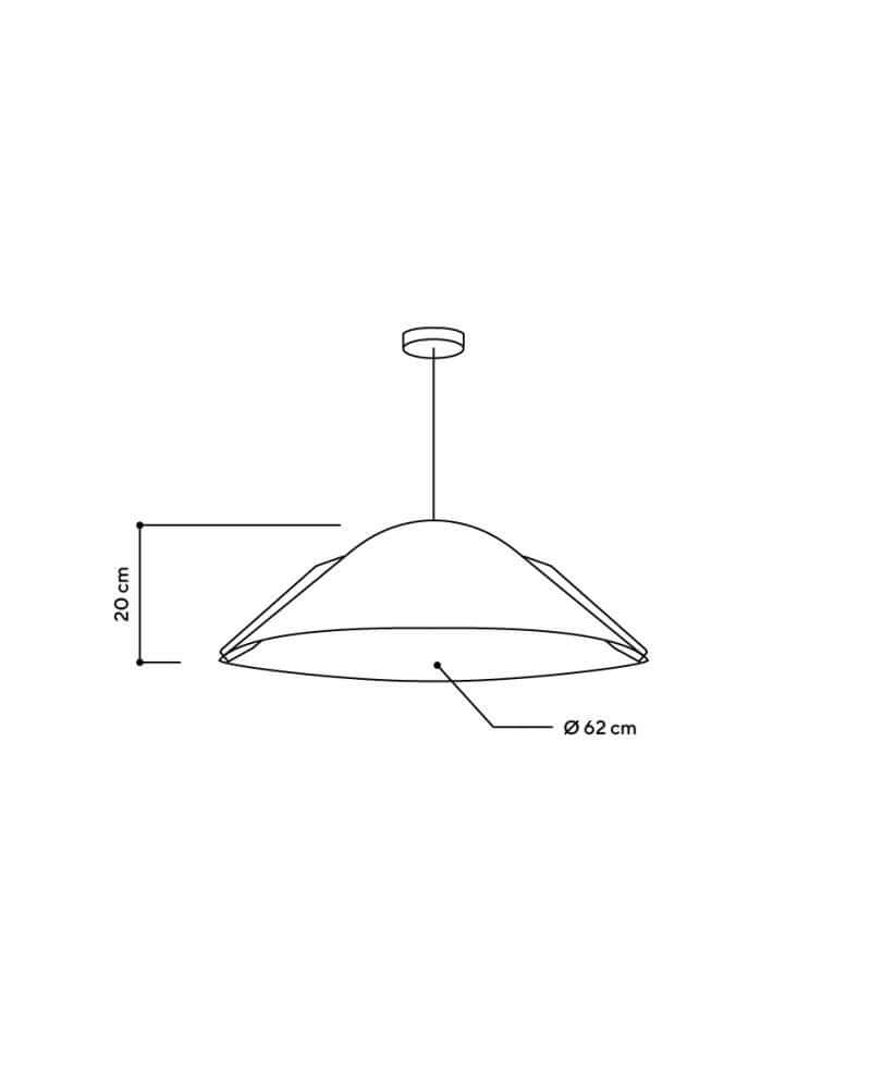 Dimensionen Haengeleuchte 1411 Holzlampe von ALMUT von Wildheim