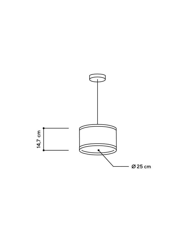 Dimensionen Haengeleuchte 2610 DM25cm Holzlampe von ALMUT von Wildheim