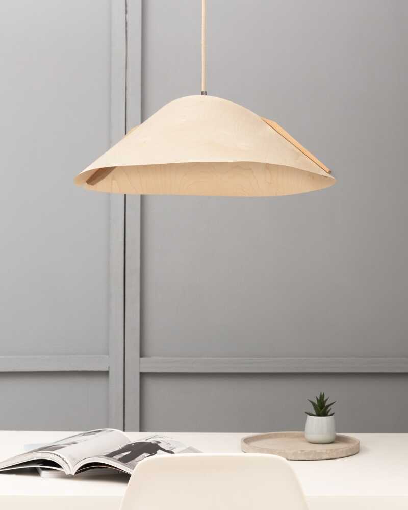 Hängelampe aus Holz Esszimmer konisch 1411 ALMUT – Bild 2