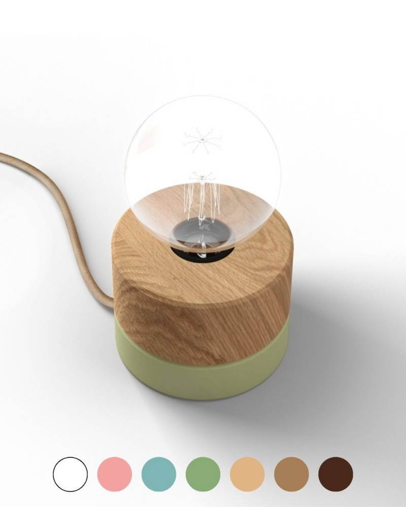 Tischleuchte Eiche Holzlampe ALMUT Designleuchte