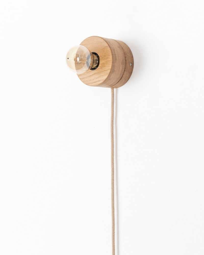 Wandlampe aus Holz 0239 mit Kabel und Stecker von ALMUT von Wildheim