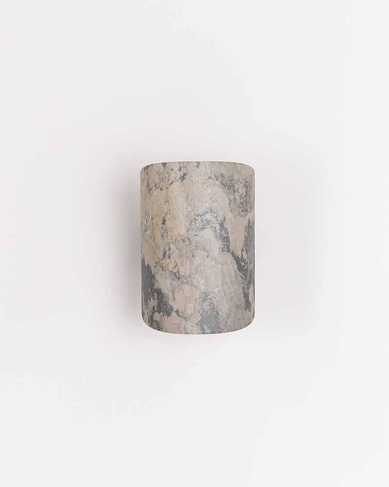 Wandleuchte 1411 aus Eiche und Stein geschwungen von ALMUT von Wildheim