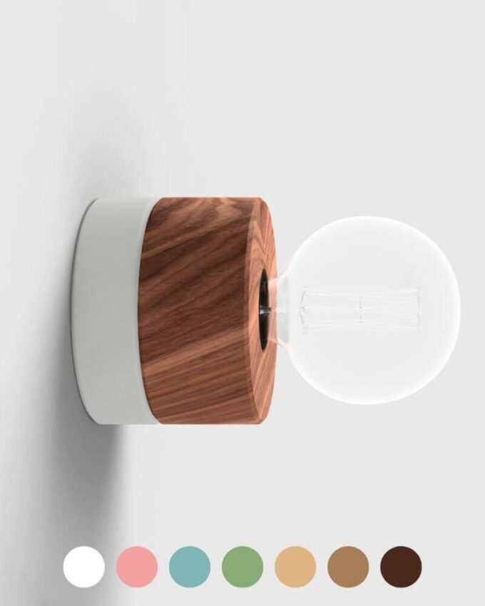 Wandleuchte Walnuss Holzlampe ALMUT