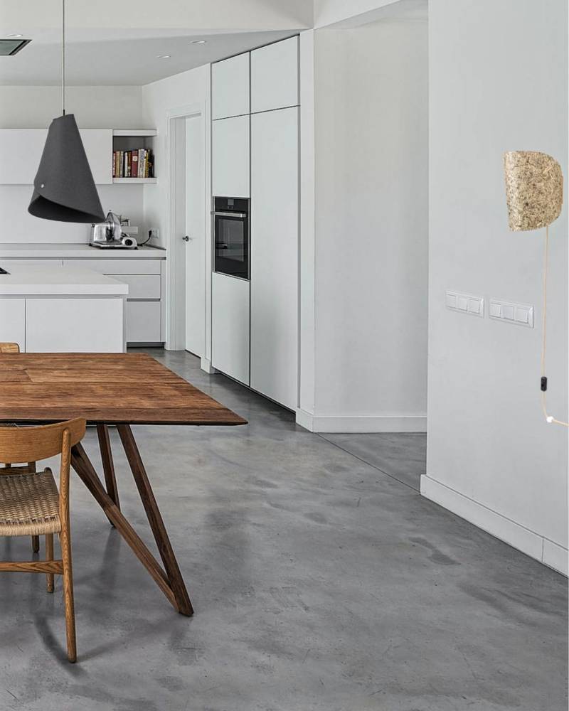 Wandleuchte mit Kabel ALMUT Pendel Merino Wollfilz