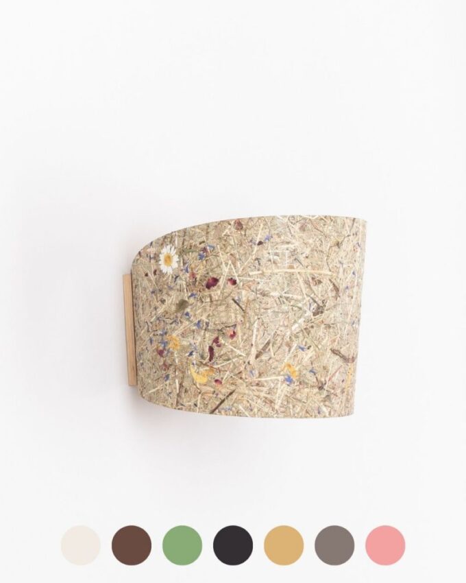 Wanleuhte aus Naturmaterialien 1411 zylindrisch ALMUT