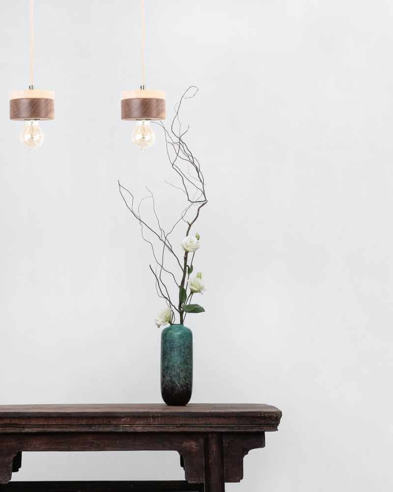 2 Haengelampen aus Walnuss Zirbe ALMUT von Wildheim