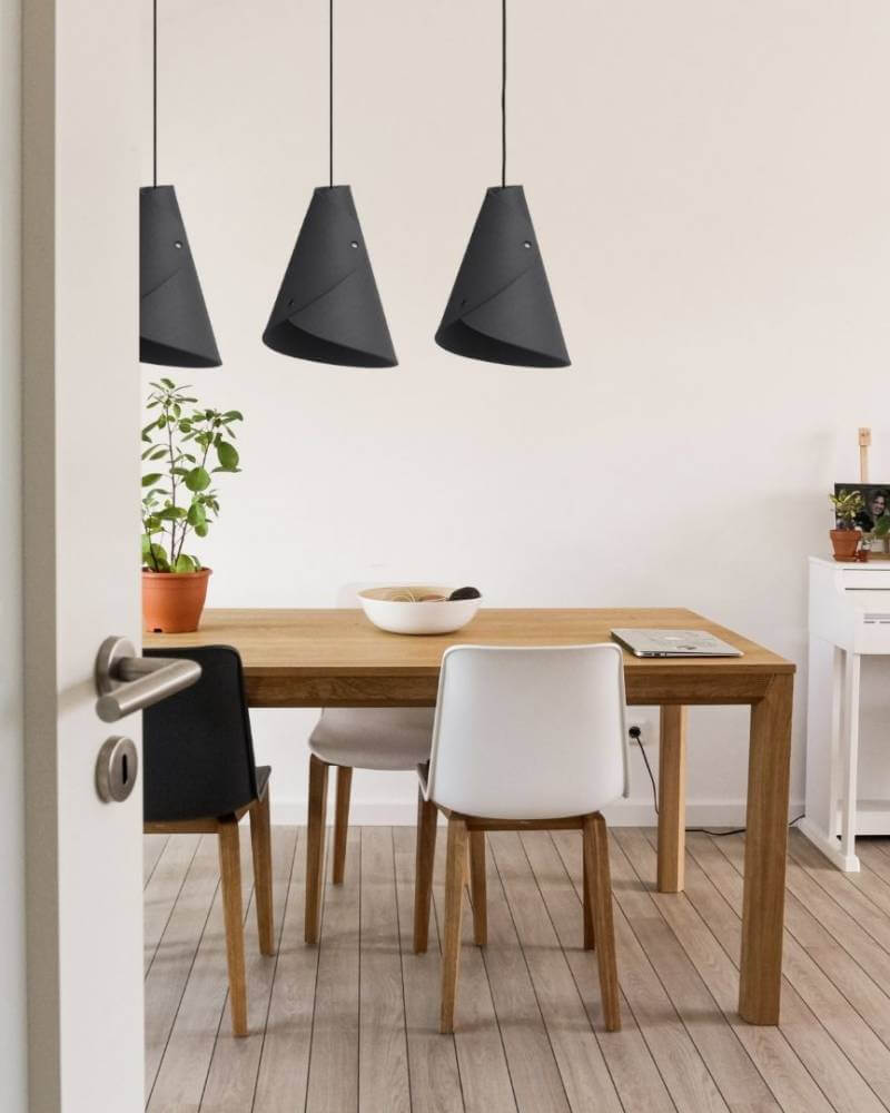 Haengeleuchten aus Filz Merino Grau 0314 ALMUT von Wildheim