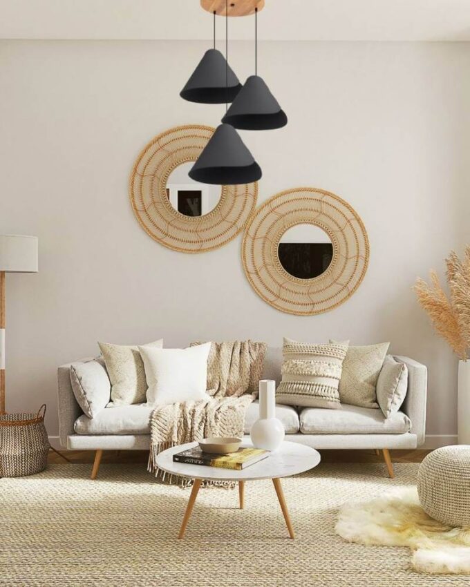 Pendelleuchten konisch Filz Rundbaldachin 0314 ALMUT