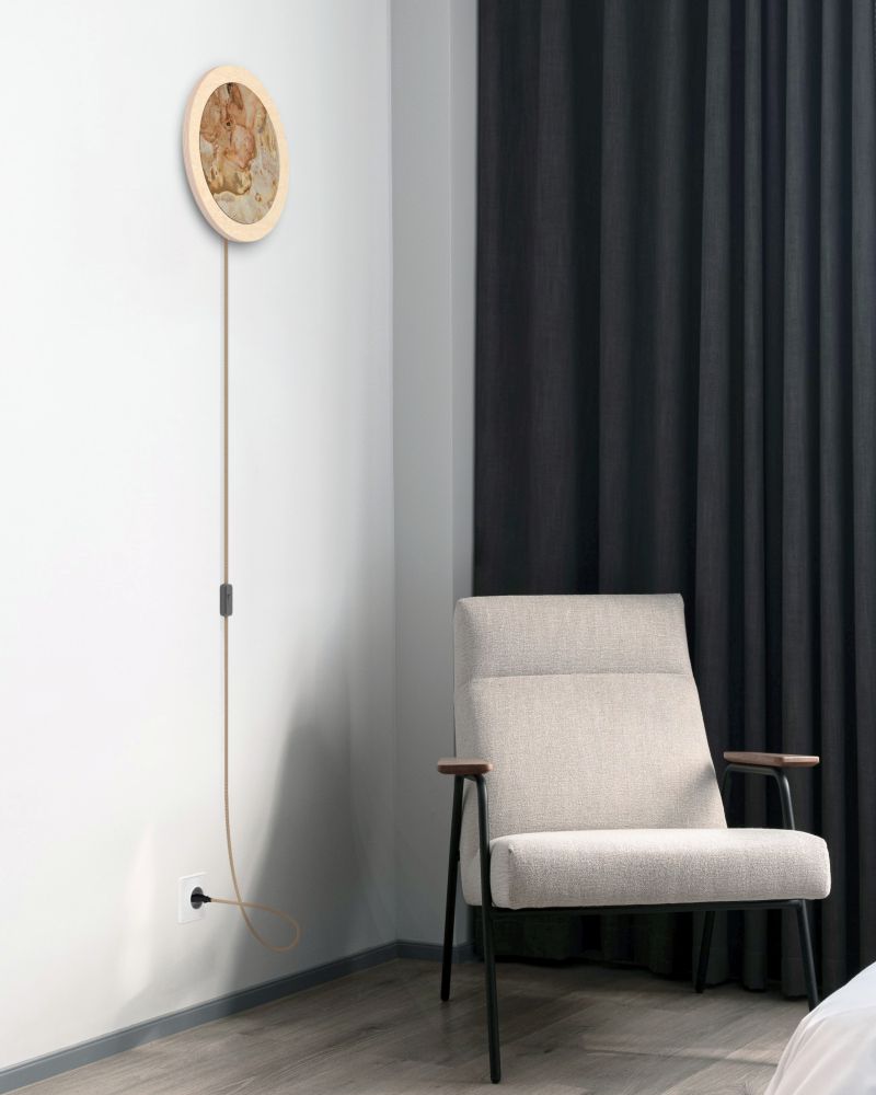 LED Wandleuchte 6134 Stein FL mit Kabel