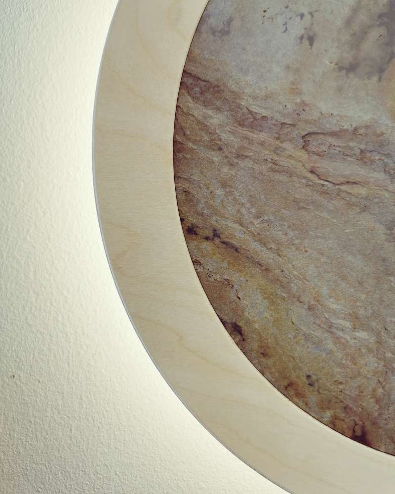 LED Wandleuchte Stein FL 6134 Licht Detail