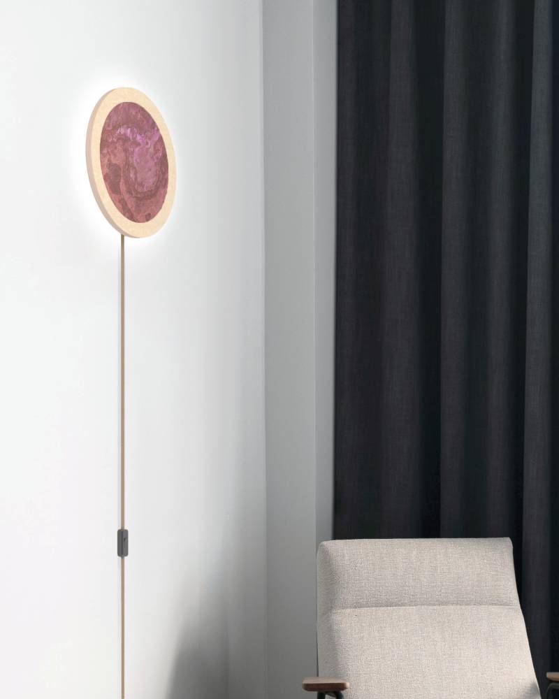 LED Wandleuchte Stein TR Kabel Licht1 ALMUT 6134