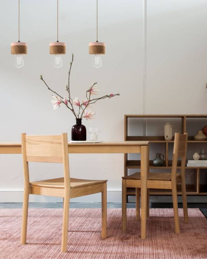 ALMUT von Wildheim 3er Pendelleucht Rosa 0239 Eiche