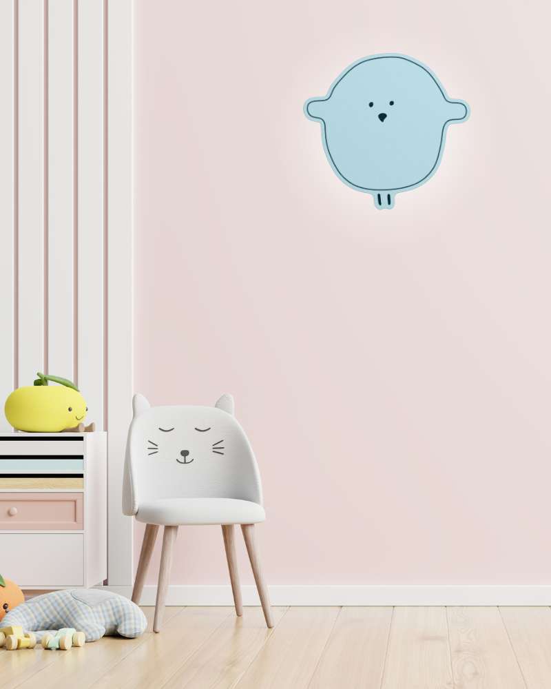 Kinderzimmer Wandleuchte 1505_Kinderzimmerleuchte_Kueken_blau_ALMUT