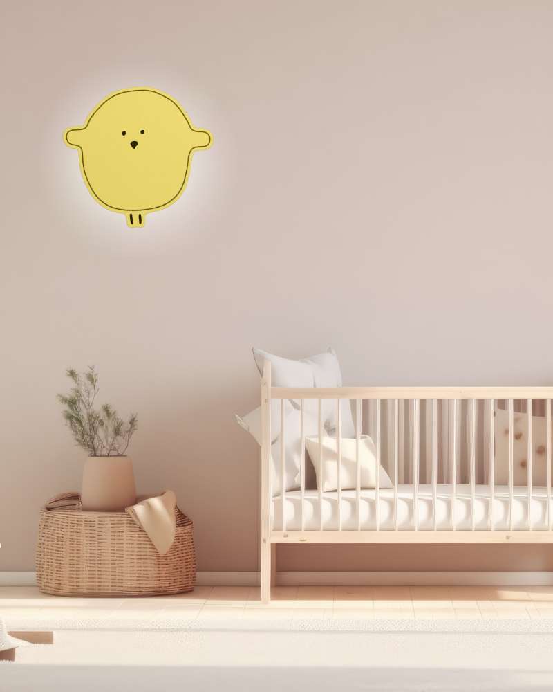 Kinderzimmer Wandleuchte 1505_Kinderzimmerleuchte_Kueken_gelb_ALMUT