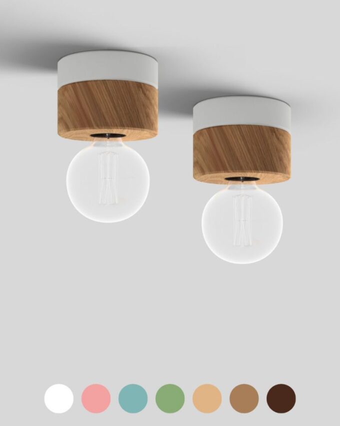 Deckenleuchten aus Eiche 2er Set ALMUT 0239