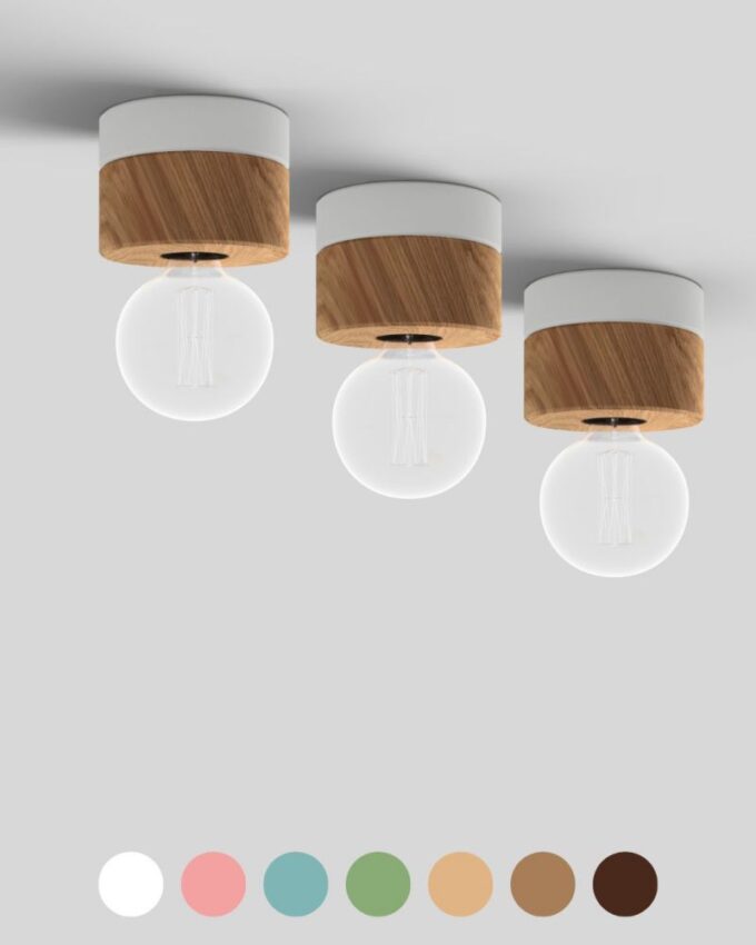 Deckenleuchten aus Eiche 3er Set ALMUT 0239