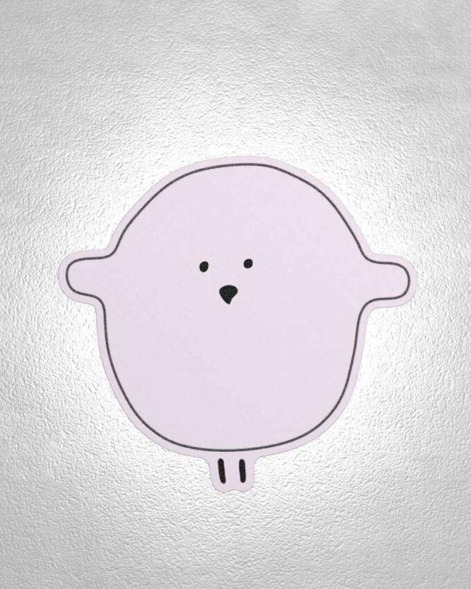 Kinderzimmer Wandleuchte LED Kinderzimmerleuchte 1505 Kueken rosa Licht-min