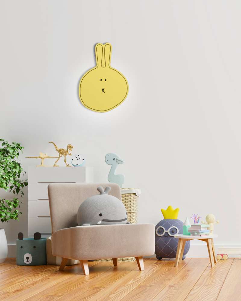 LED Wandleuchte Kinderzimmer ALMUT_1505_Kinderzimmer_Lampe_Hase_Gelb