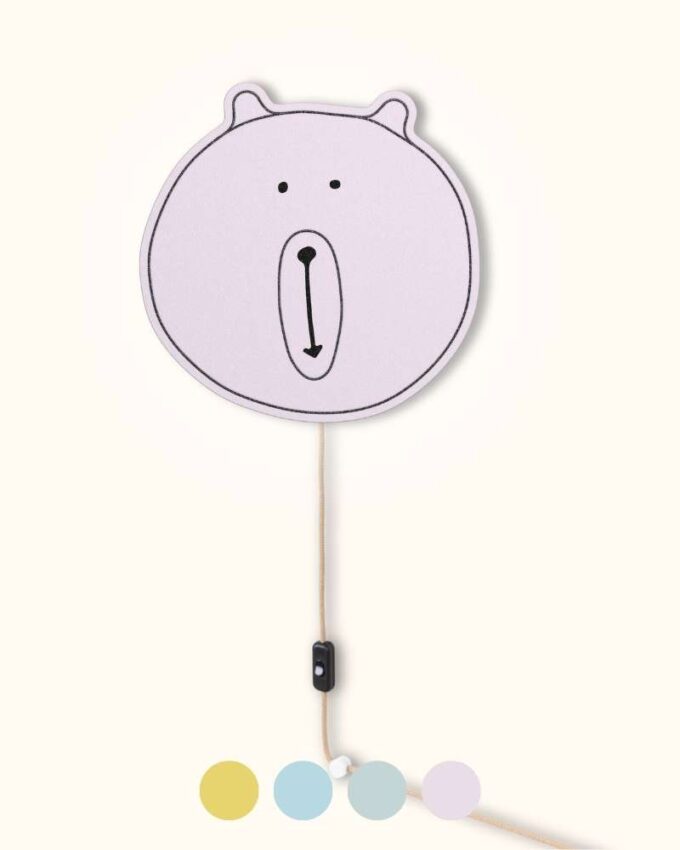 Kinderzimmer Lampe mit Kabel ALMUT_1505_Kinderzimmerlampe_mit_Kabel_Baer_Farbvarianten