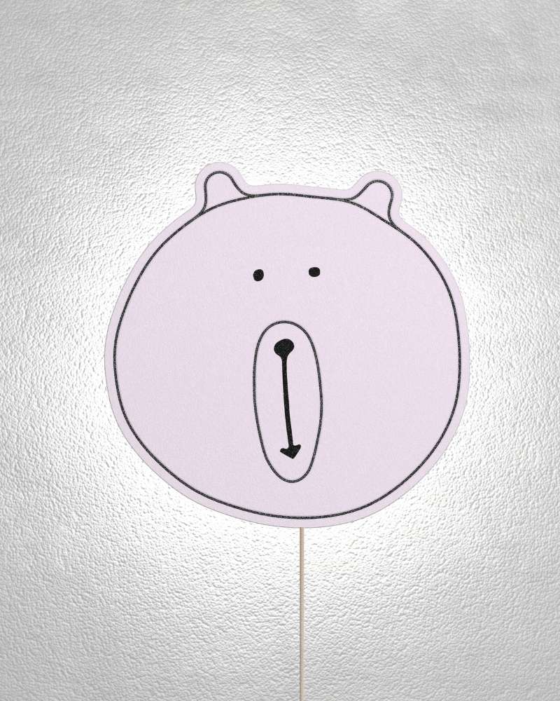 Kinderzimmer Lampe mit Kabel ALMUT_1505_Kinderzimmerleuchte_mit_Kabel_Baer_Rosa