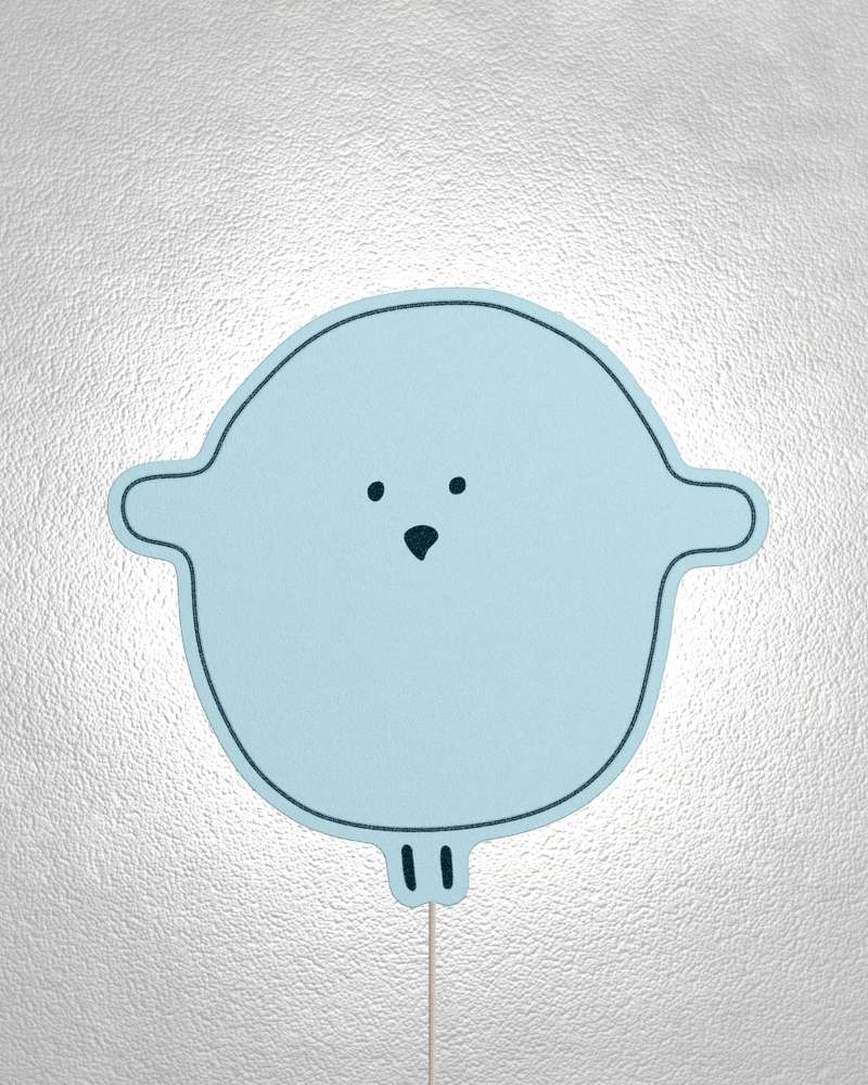 Lampe Kinderzimmer Kabel ALMUT_1505_Kinderzimmerleuchte_mit_Kabel_Kueken_Blau
